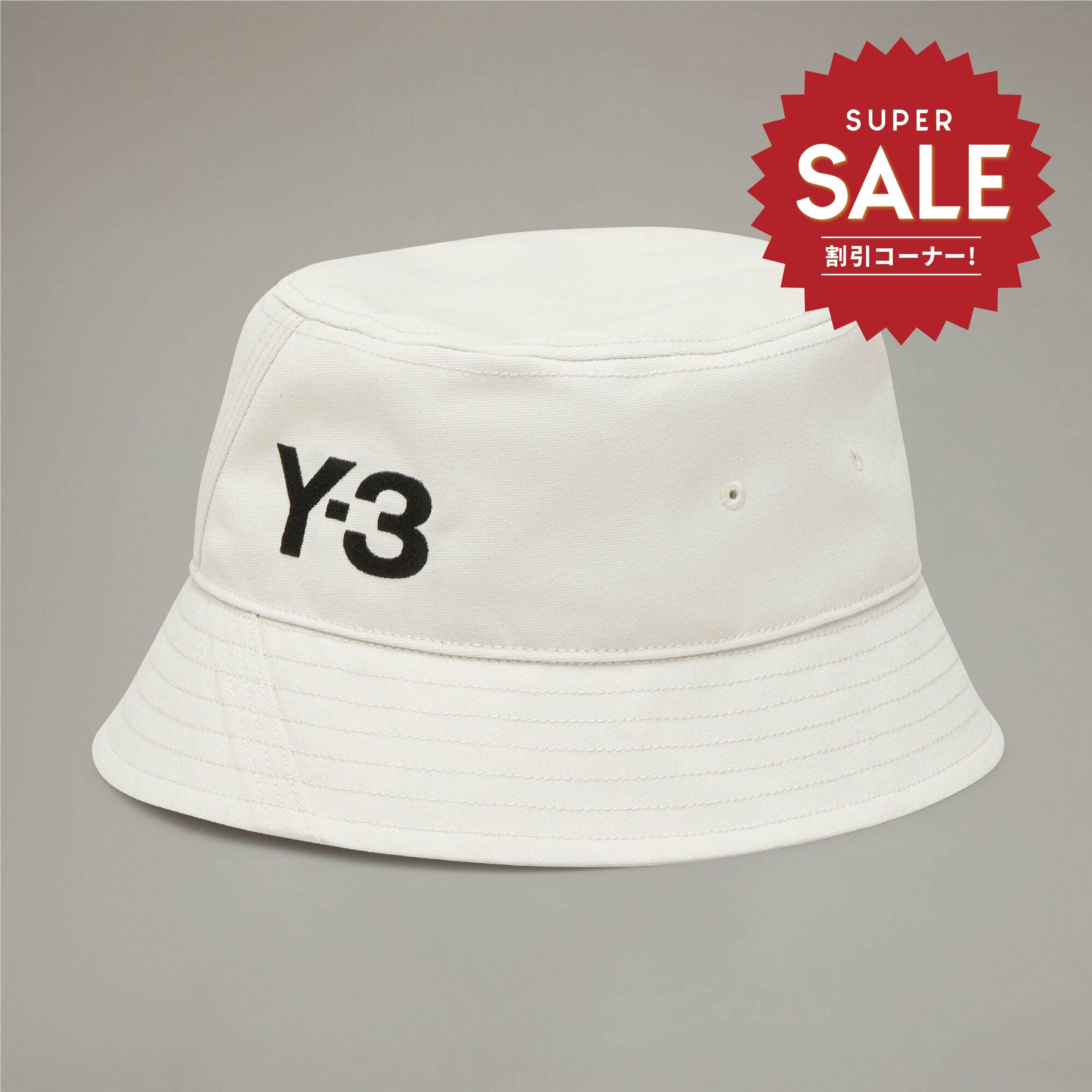 【 Y-3 BUCKET HAT 刺繡漁夫帽 - 灰白 】