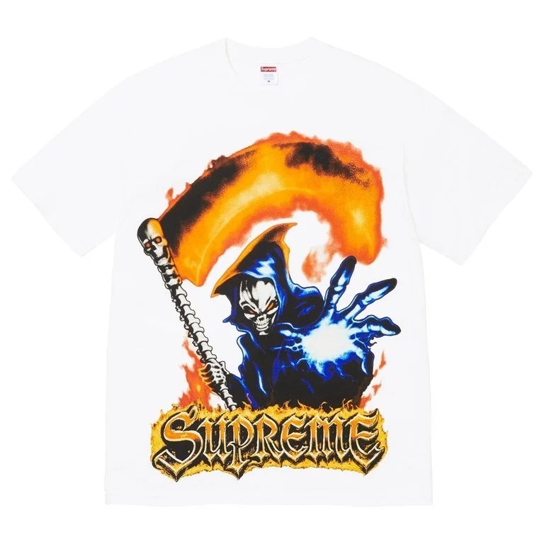 Supreme SS26 Grim Reaper Tee White