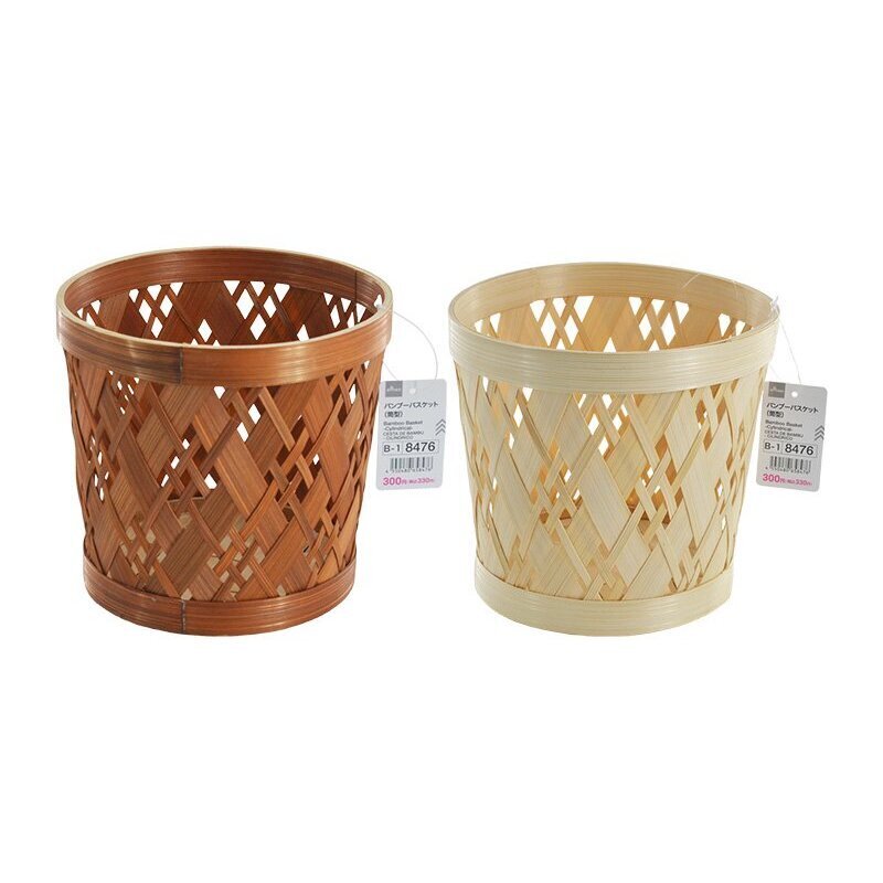 竹製收納籃/筒型 17×17×16cm