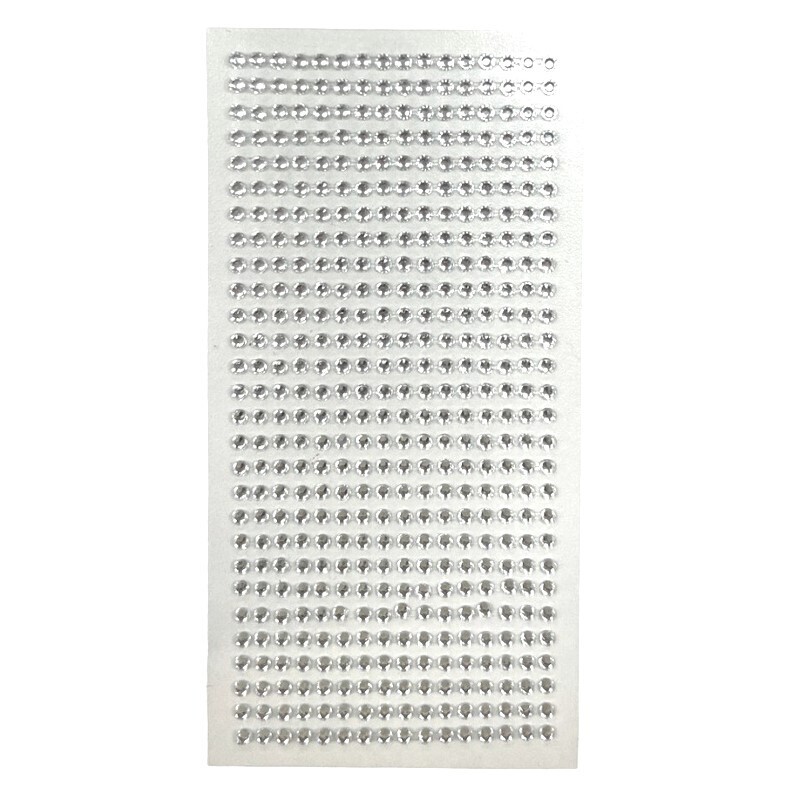 亮鑽裝飾貼/銀 0.3cm