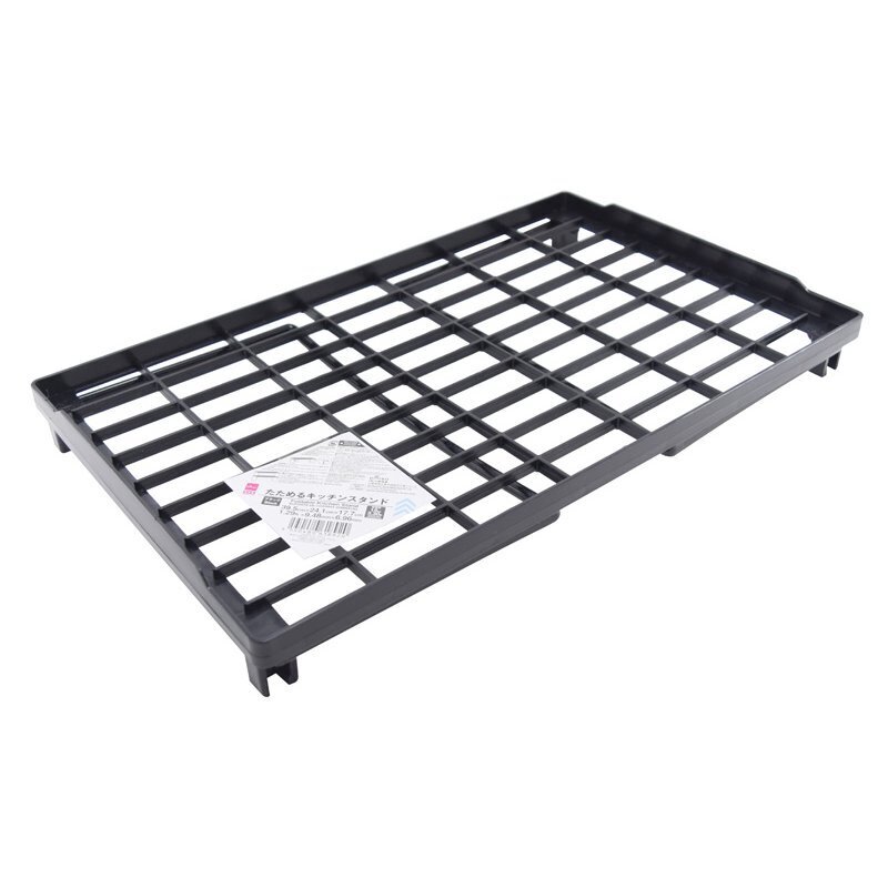 廚房折疊置物架/黑 39.5×17.7×24.1cm