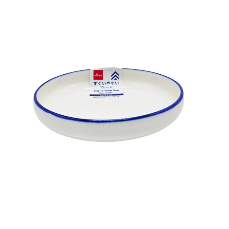 易舀餐盤/藍線 約10cm