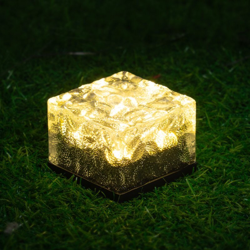 太陽能園藝燈/冰塊造型 黑