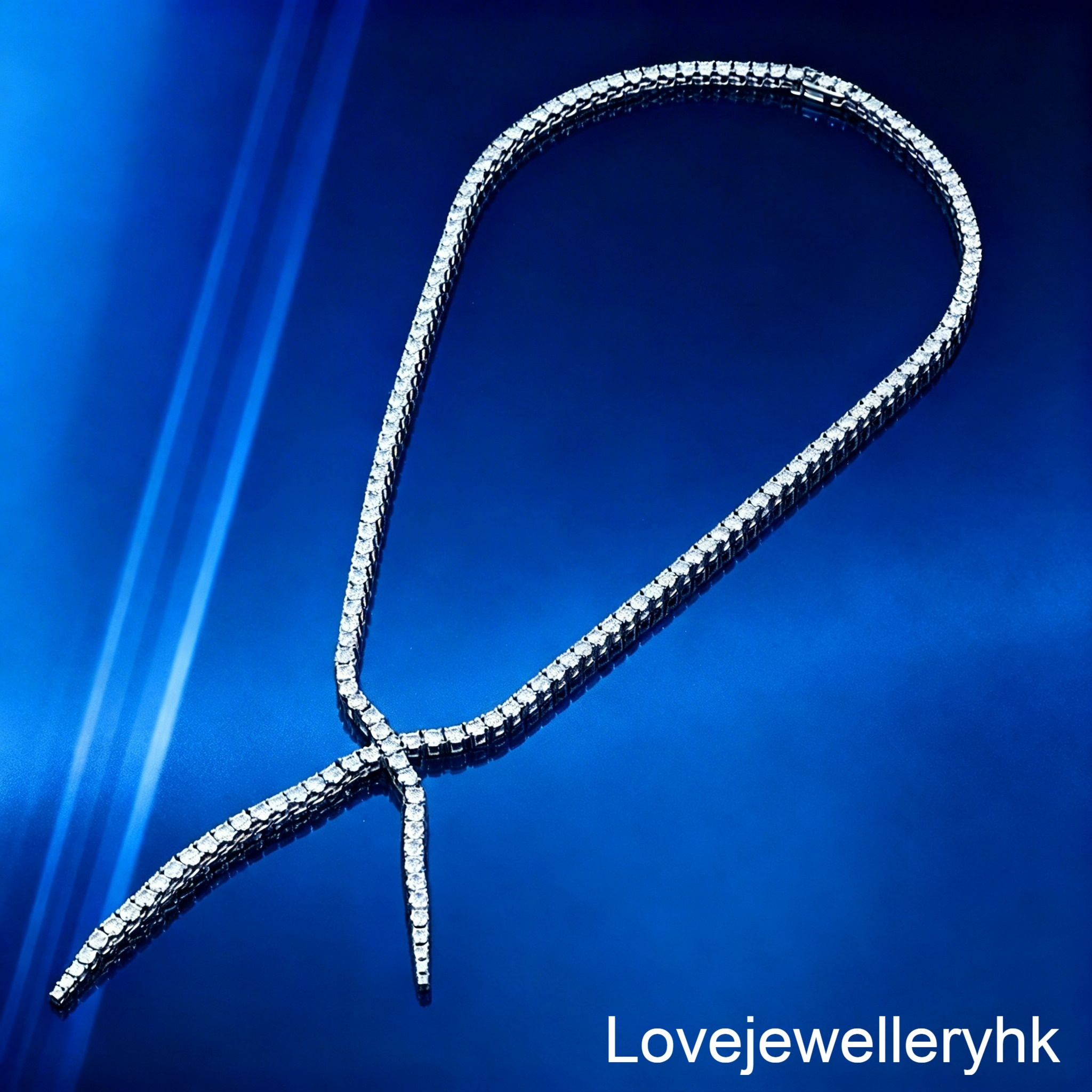 全莫桑鑽流蘇頸鍊        N14.5C027