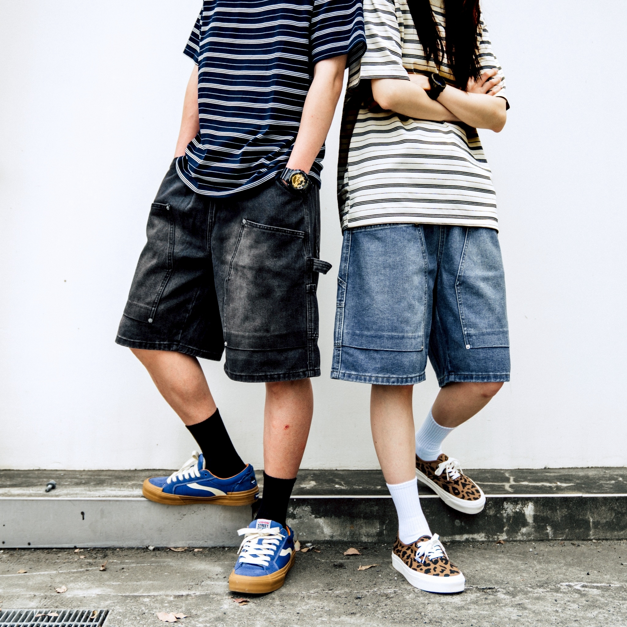 #預購 SBG 伐木畫家牛仔短褲 兩色 V0019