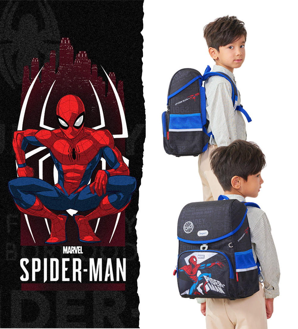 【IMPACT】怡寶 蜘蛛人Spider Man- 標準型 懸浮磁扣護脊書包 IMMVSD709BK