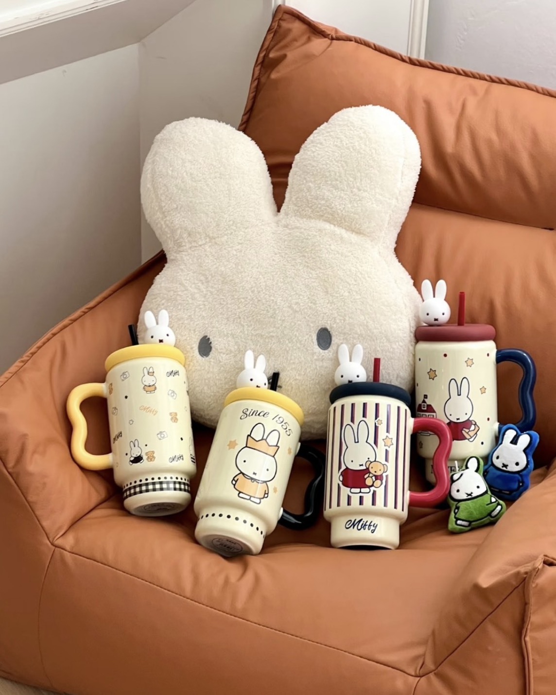 正版授權 MIFFY 米菲兔 大容量 吸管隨手杯 600ML