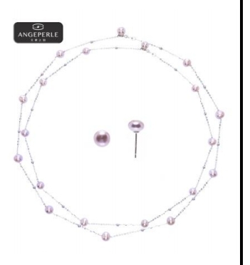 CF9102   天使之泪 S925银 淡水珍珠满天星项 链耳钉三件套  TSJ712
