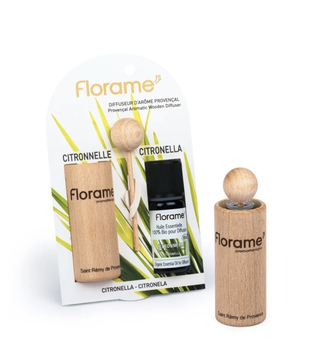 FLORAME Provencal Wooden Diffuser 普羅旺斯香薰精油小木瓶 - Organic Citronella 香茅油
