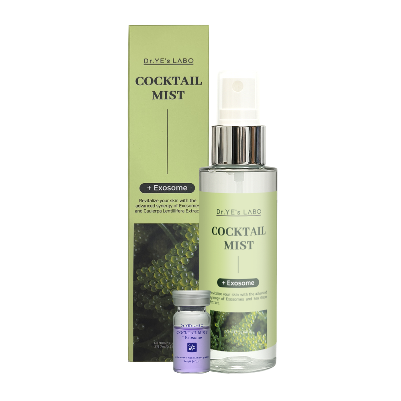 SB24 DR.YE's LABO 高效修護外泌體+海葡萄精萃水  COCKTAIL MIST+EXOSOME SEA GRAPE EXTRACT (90ML+7.2ML) (LA022)
