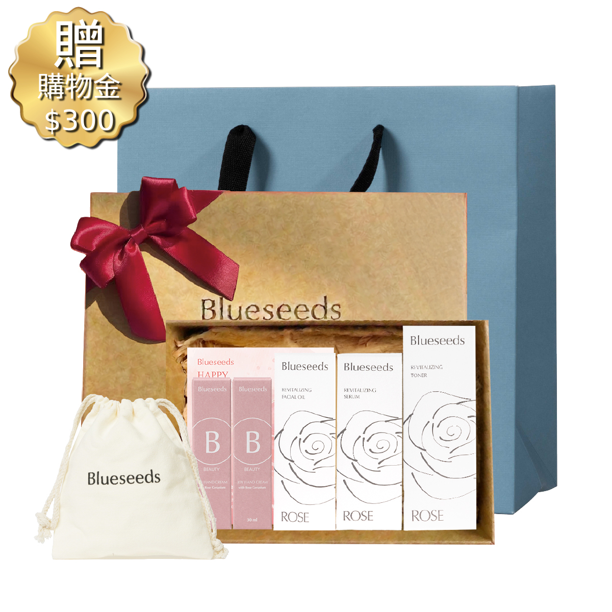 【經典熱銷NO.1 贈購物金300】療癒媽咪玫瑰煥顏保養護手禮5件套組(活膚液100ml+精華液30ml+精油露30ml+護手霜*2)