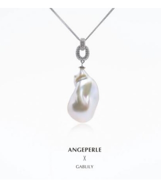 CF9104  天使之泪S925银淡 水珍珠巴洛克吊坠   TSJCY816