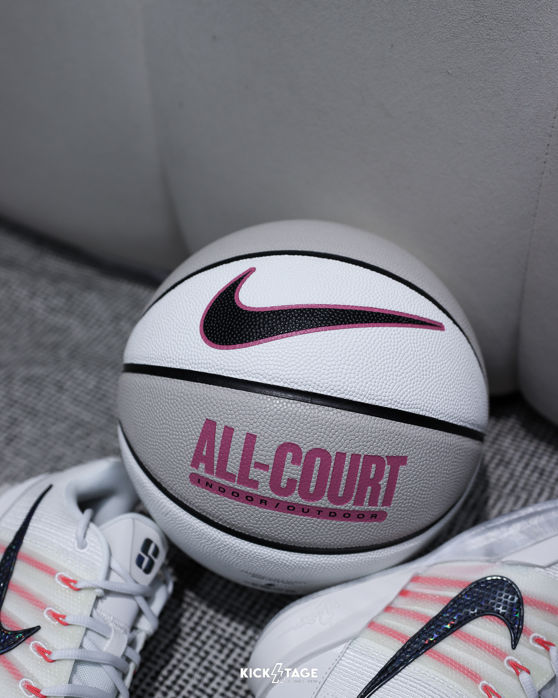 NIKE EVERYDAY ALL COURT 8P 可可奶茶 米白 粉黑 橡膠 防滑 耐磨 7號球 籃球【N100436913607】BBASKETBALL