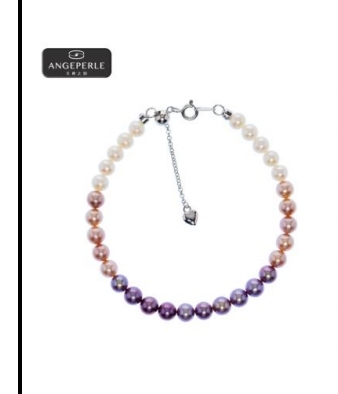 CF9105  天使之泪 S925银 淡水珍珠珈白丽渐 变色小米珠手链   TSJ780