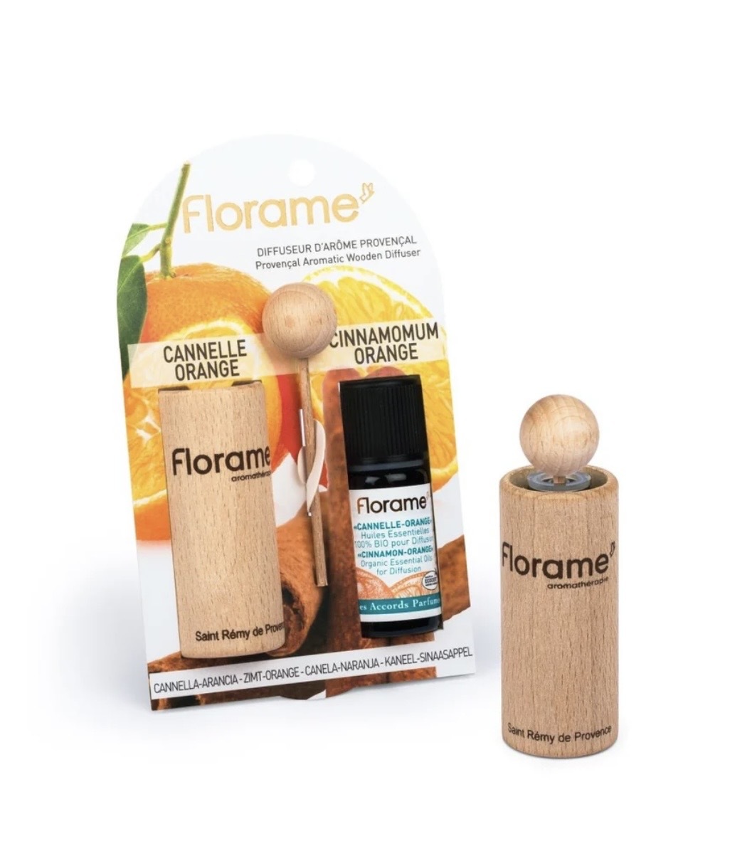 FLORAME Provencal Wooden Diffuser 普羅旺斯香薰精油小木瓶 - Organic Cinnamon Orange 肉桂橙