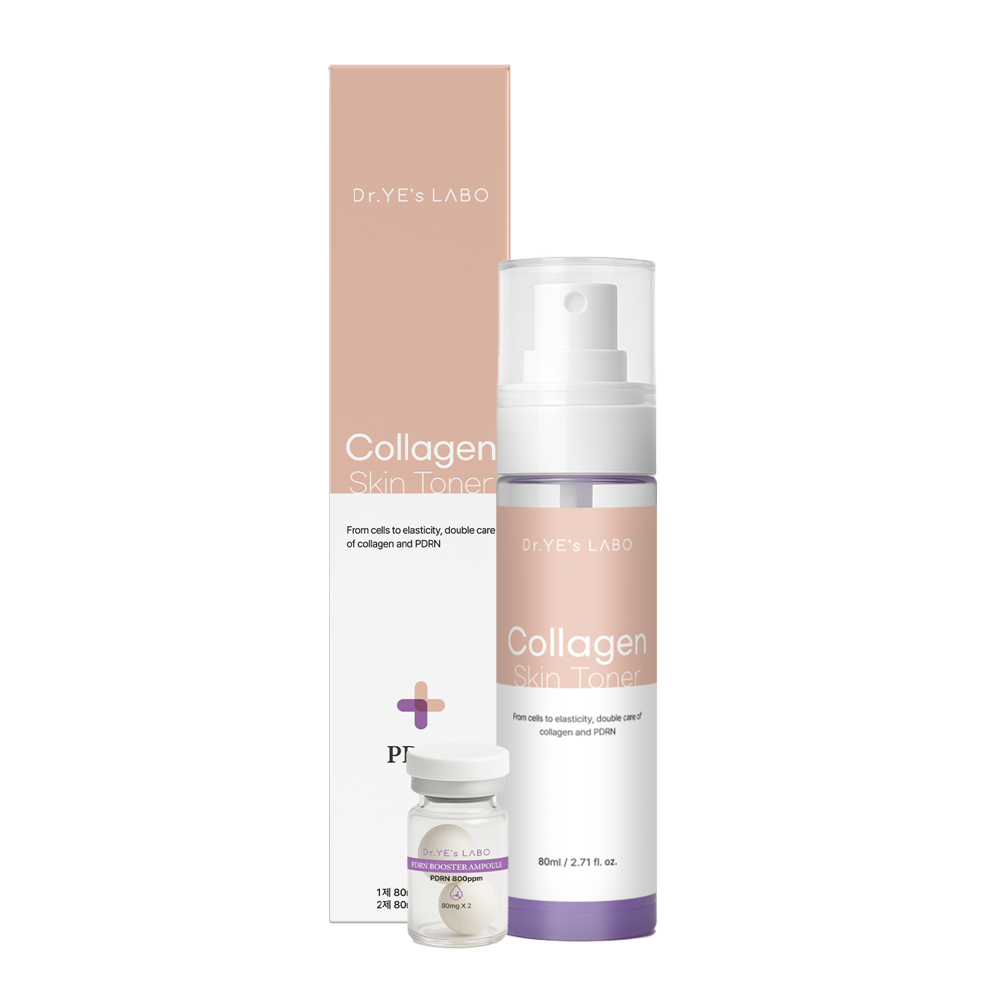 SB38 DR.YE's LABO 勝肽膠原PDRN修護噴霧 Collagen Skin Toner 80ml+(PDRN冷凍粉2粒) (LA037)