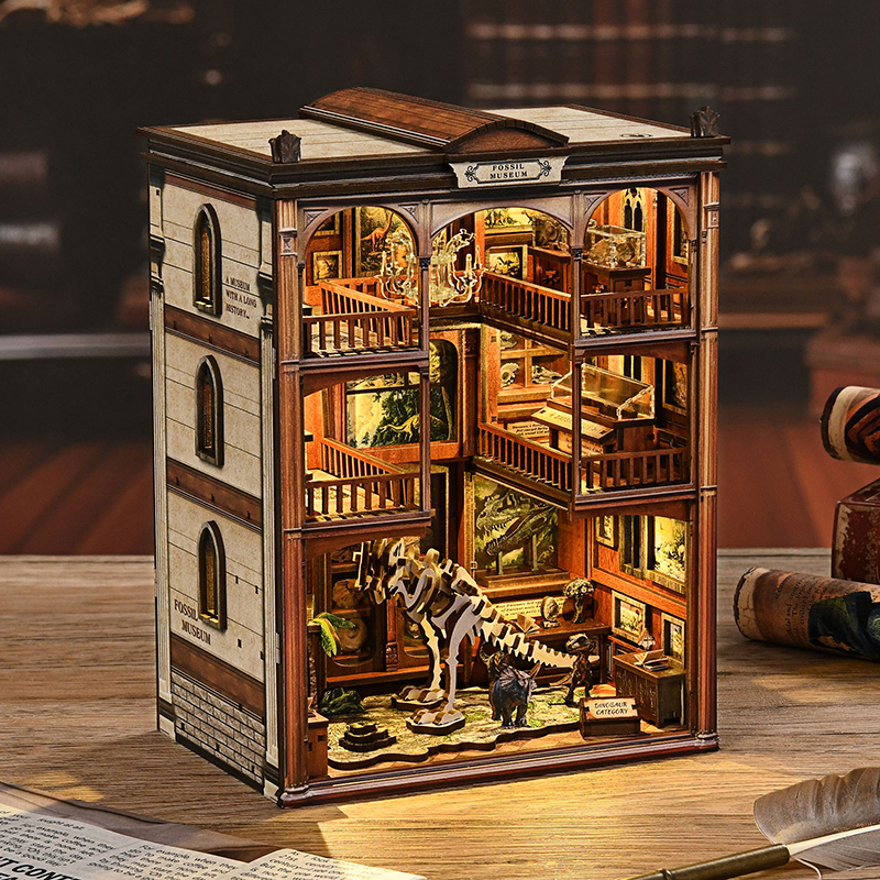 【官網限定】精品藝術博物館系列｜袖珍拼圖書擋架《化石博物館》【預計5月中後陸續發貨】
