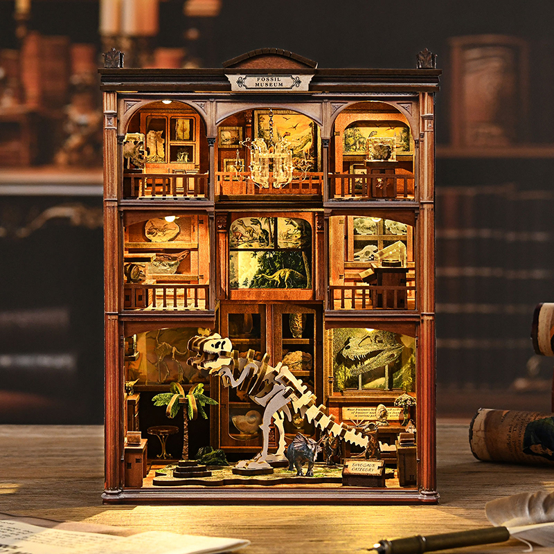 【官網限定】精品藝術博物館系列｜袖珍拼圖書擋架《化石博物館》【預計5月中後陸續發貨】