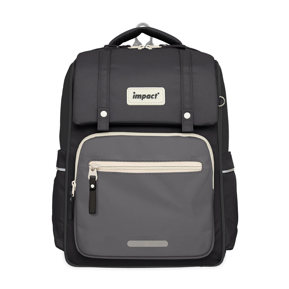 IMPACT 怡寶 莫蘭迪色系列 經典學院護脊書包 柔霧紫 麥田米 曜石黑 IM00508