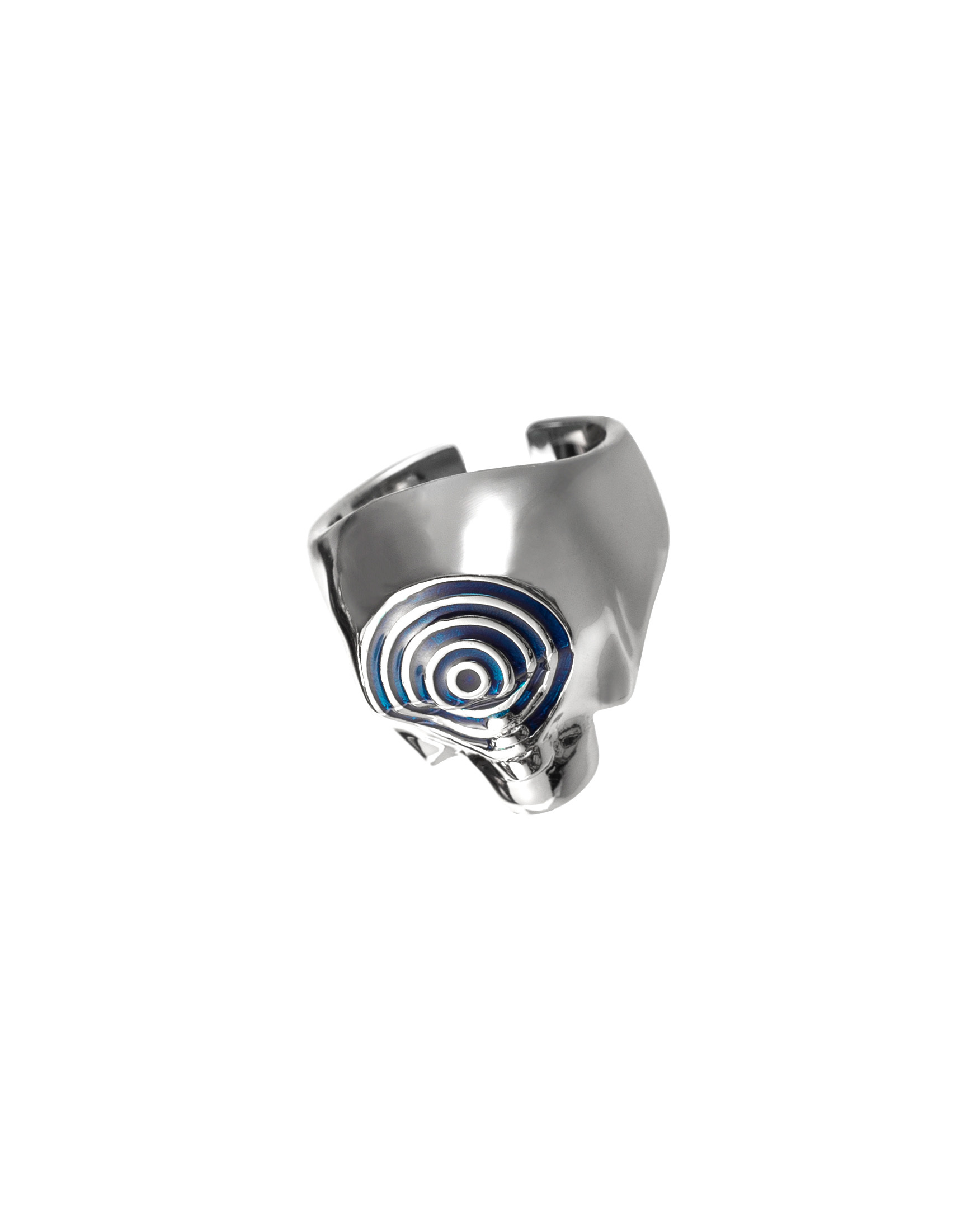 RECOVERY 出神戒指 (亮銀填藍色)