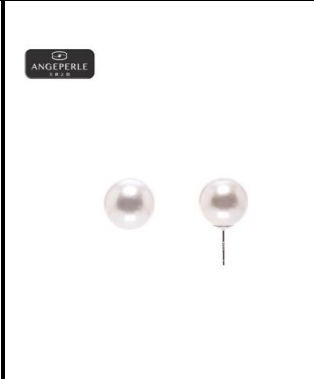 CF9113  天使之泪 S925银 淡水珍珠珈白丽珍 珠耳钉    TSJ696