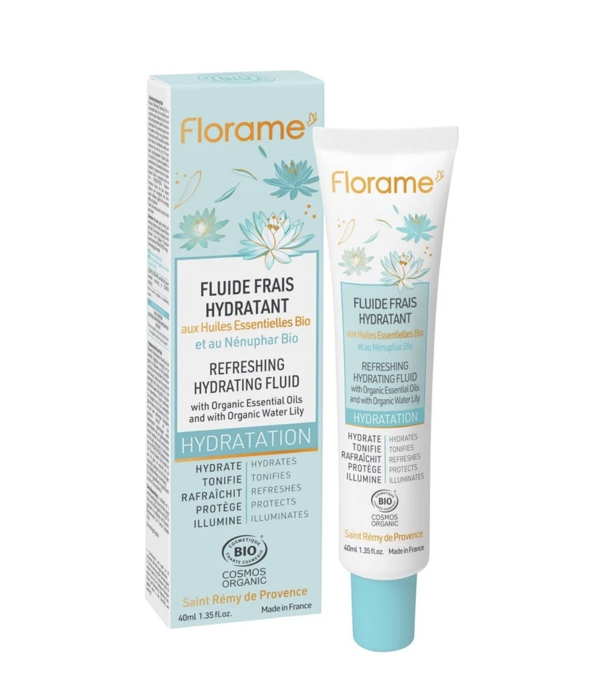 FLORAME Refreshing Hydration Fluid 有機睡蓮保濕輕盈乳液 [40ml]