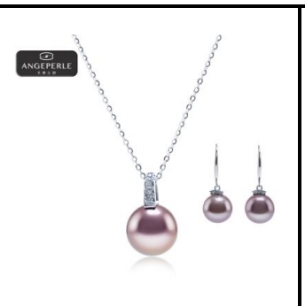 CF9122   天使之泪 s925银淡 水珍珠爱迪生吊坠 耳钩两件套   TSJ328