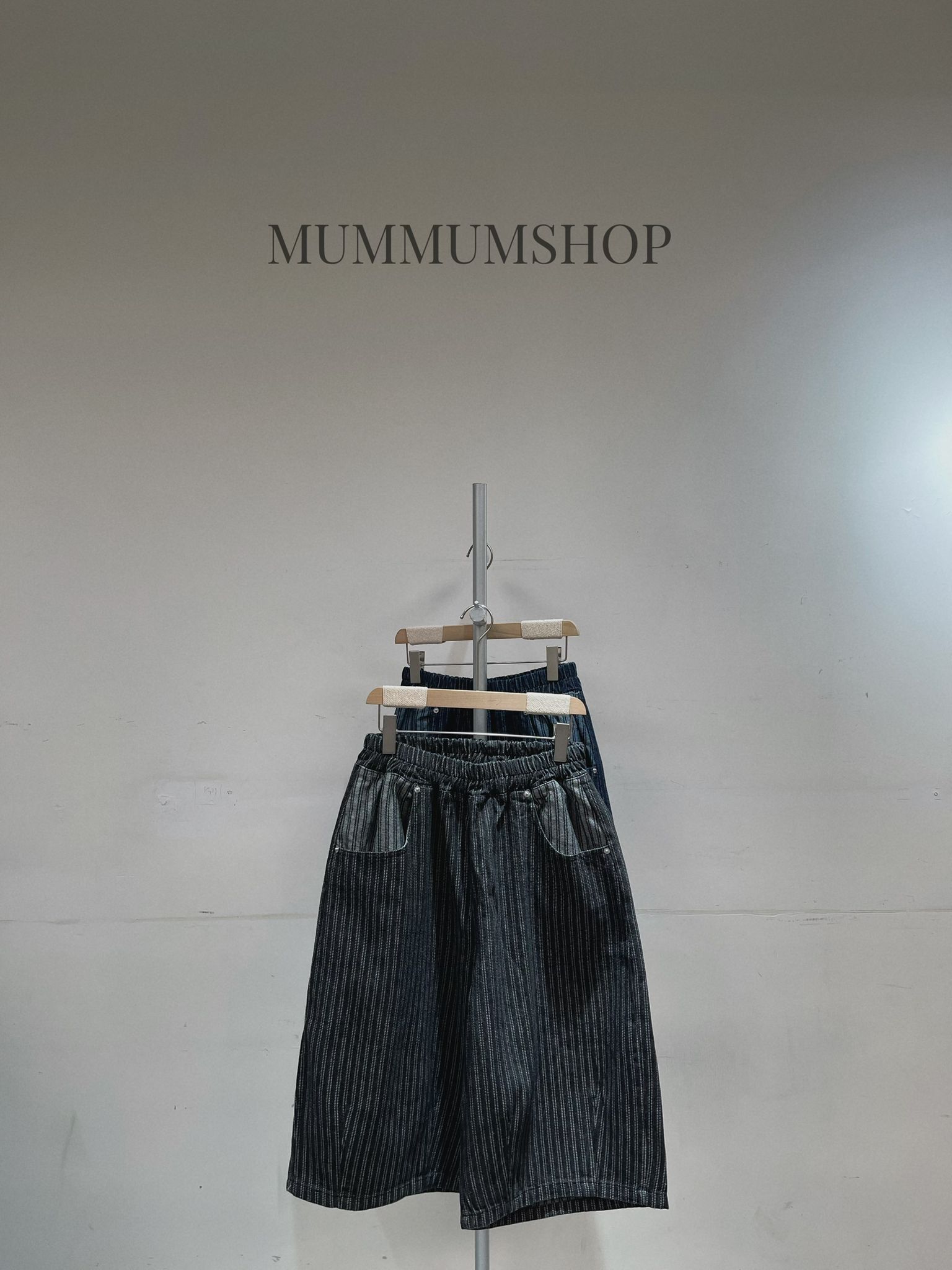 03728a/休閒美式條紋牛仔中長褲　28-41/44/28