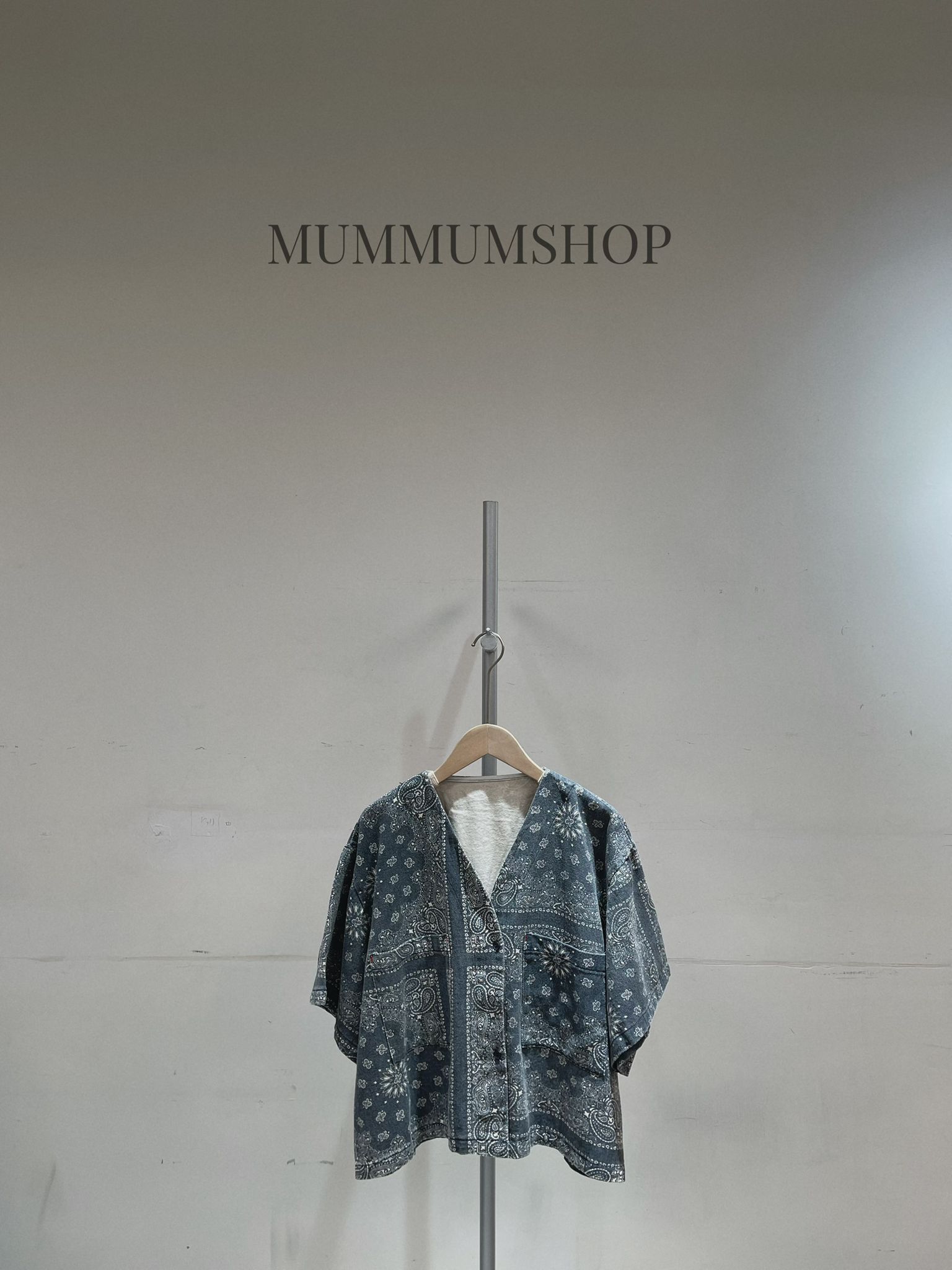 0213251a/民族風印花短袖外套　50/50/20.5