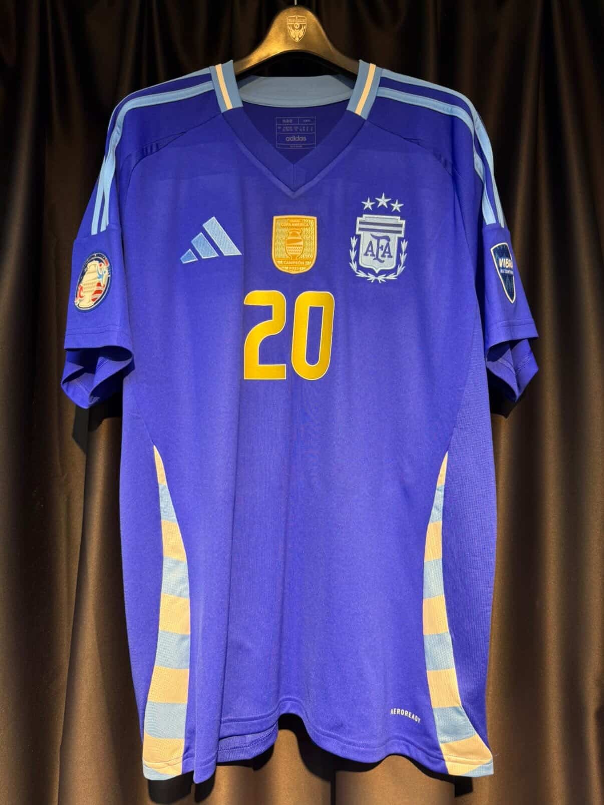 2024  Argentina Away Replica Shirt #20 MAC ALLISTER (USED , 9/10 )