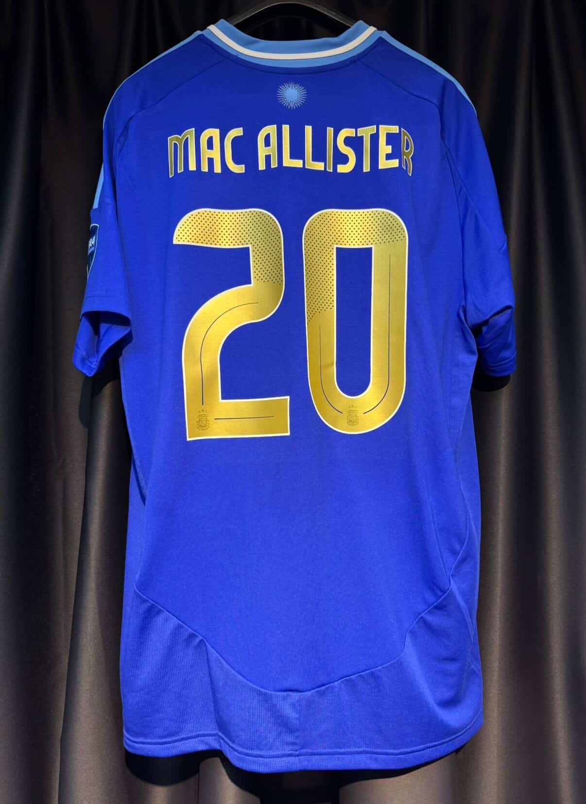 2024  Argentina Away Replica Shirt #20 MAC ALLISTER (USED , 9/10 )