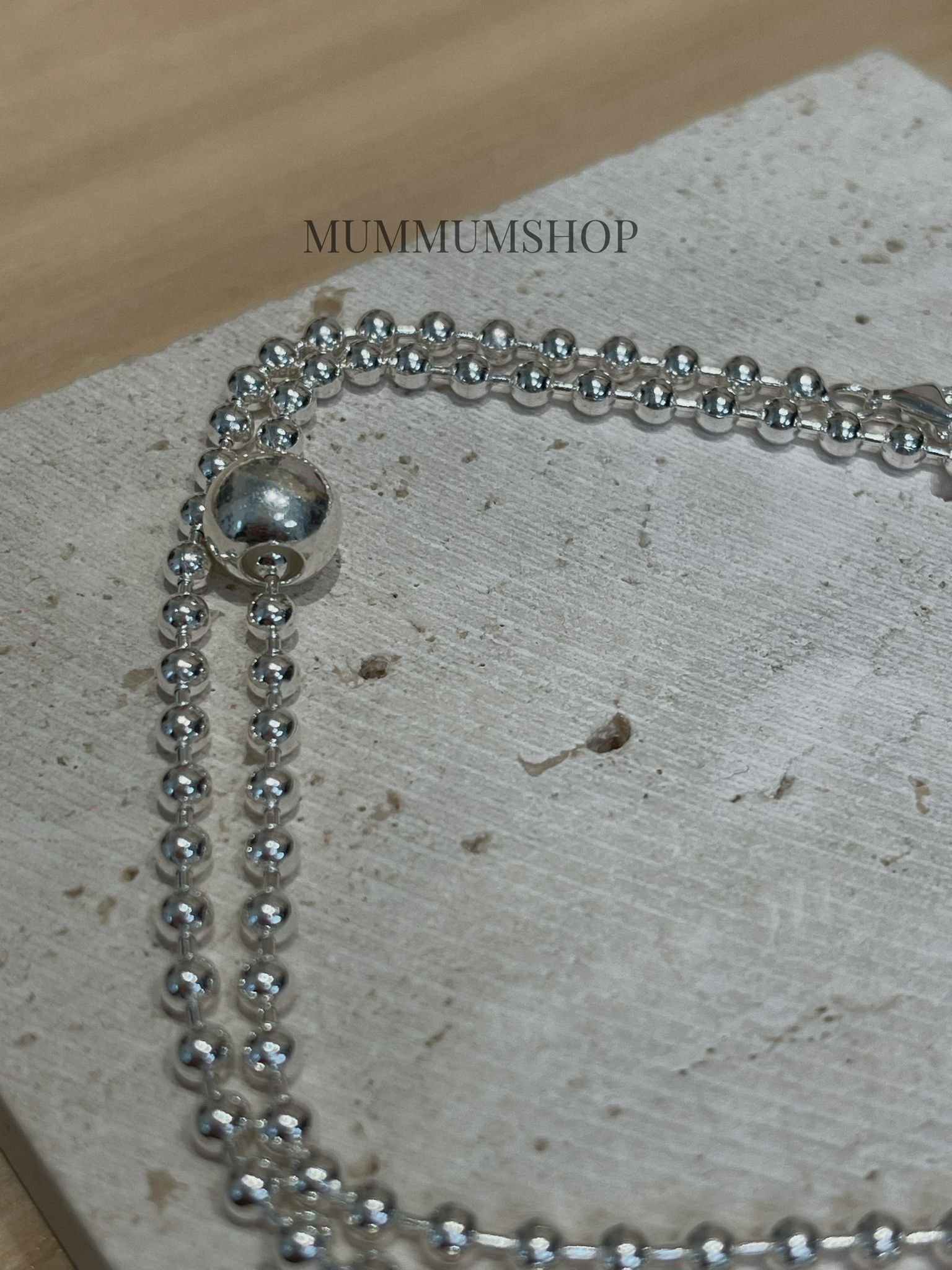 SL13282/大小圓球珠串頸鏈