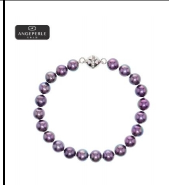 CF9134   天使之泪 S925银 淡水珍珠爱迪生紫 珠手链  TSJ899