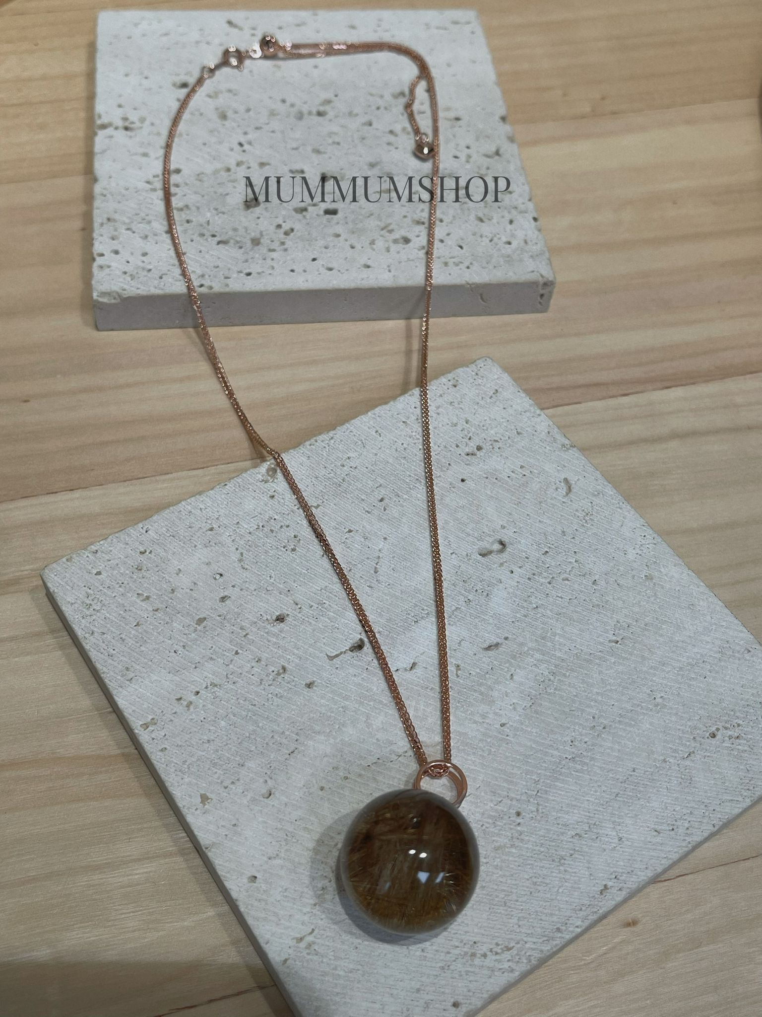 SL13286/天然琥珀大珠頸鏈