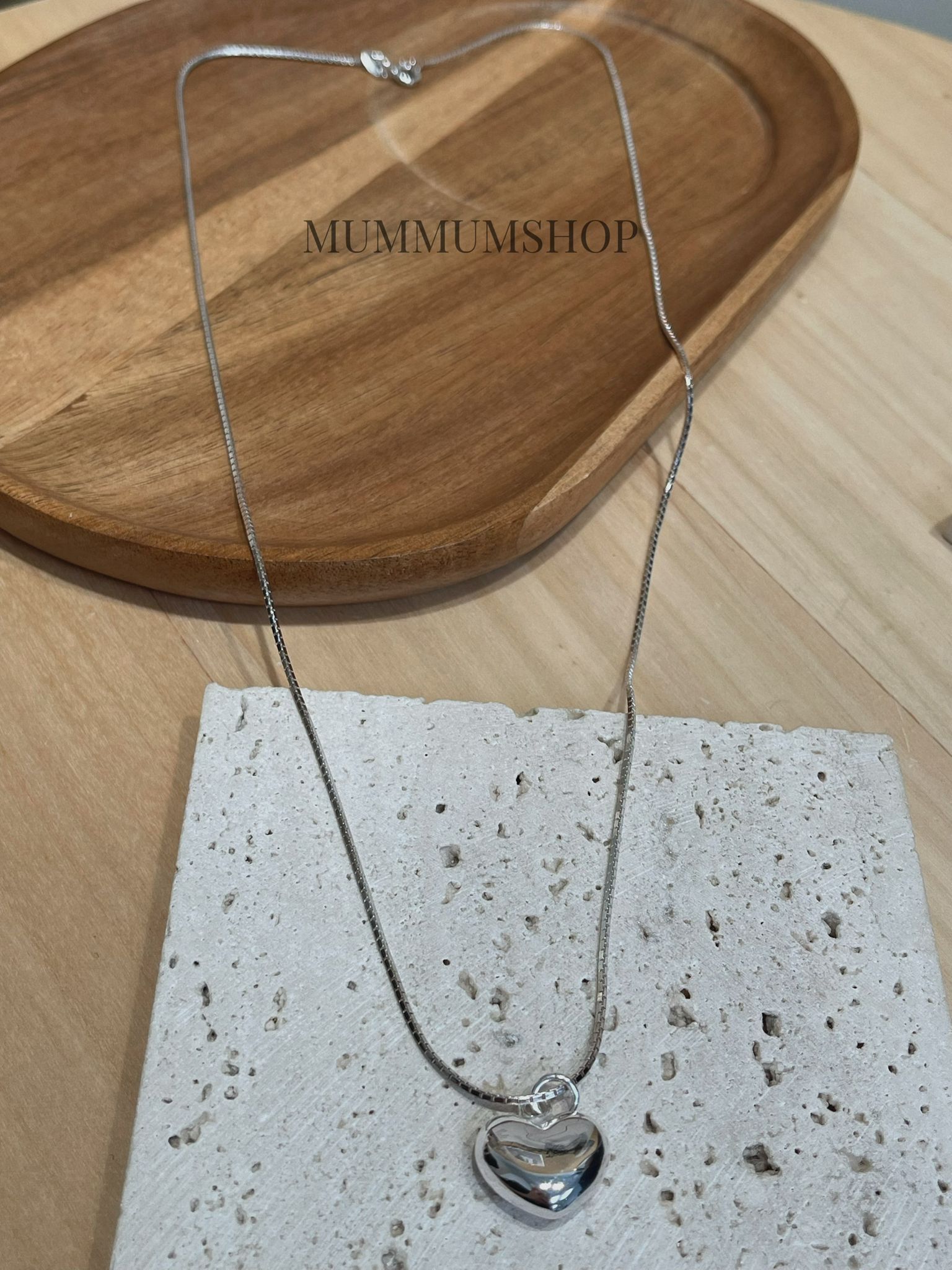 SL13287/不同突顯圖案純銀頸鏈