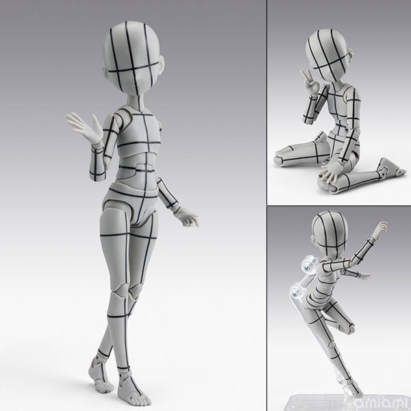 預購26/08 S.H.Figuarts 代理版 S.H.F. 女性素體 杉森建 線框 (Gray)