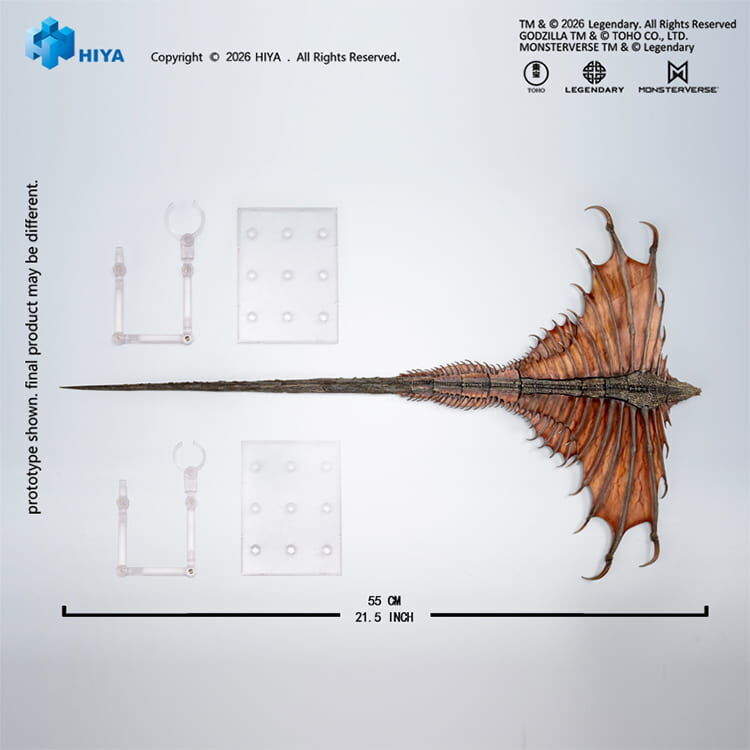預購27/Q2 HIYA 代理版 可動 無比例 E.B.S. 哥吉拉大戰金剛 鳴蛇 55cm