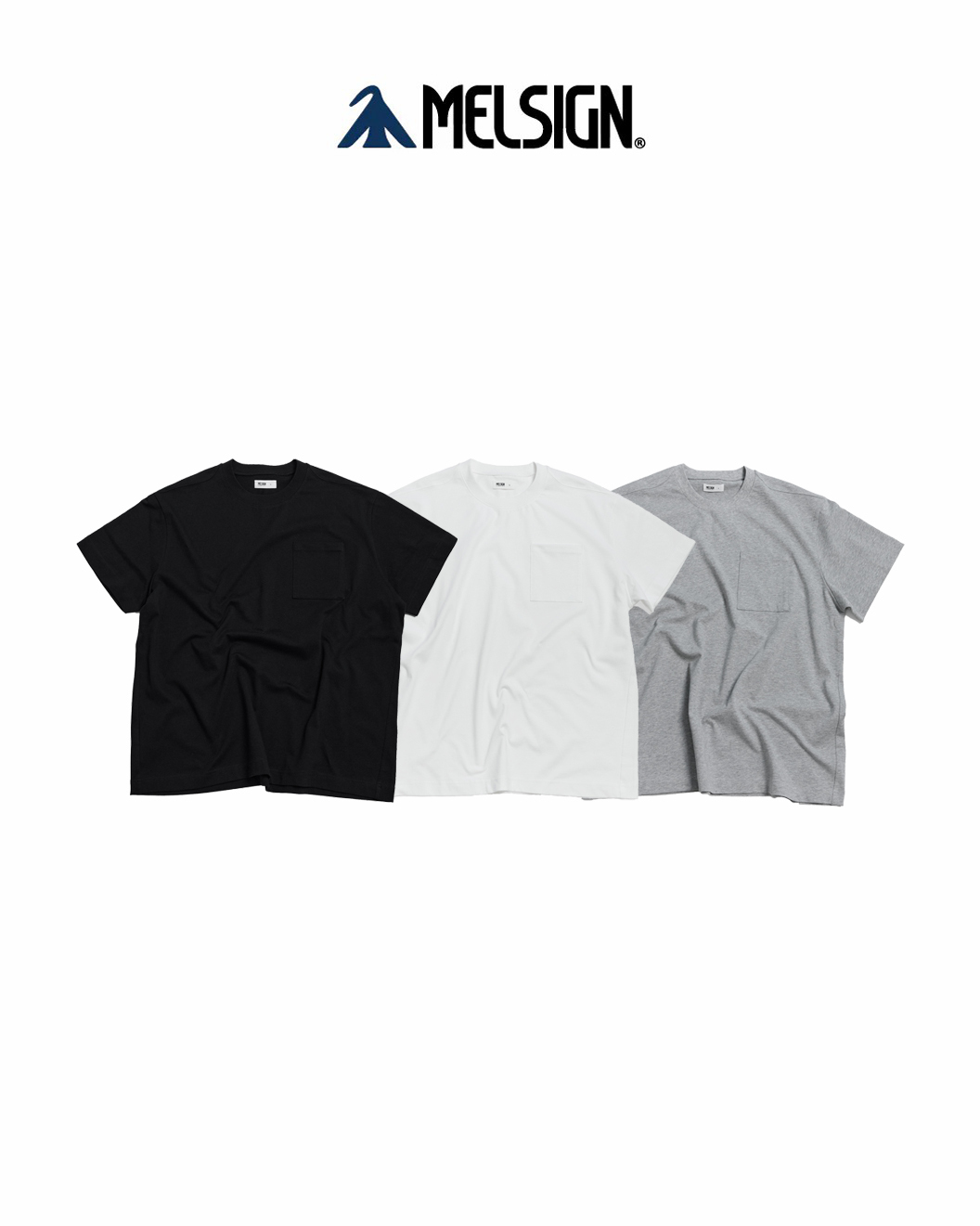 MELSIGN 口袋 短袖 T恤  黑/白/灰 26 S/S MEL. Classic Pocket Tee II