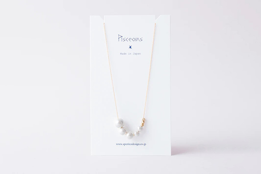 Pisceans - 漸層棉珍珠珠項鍊 / 金色