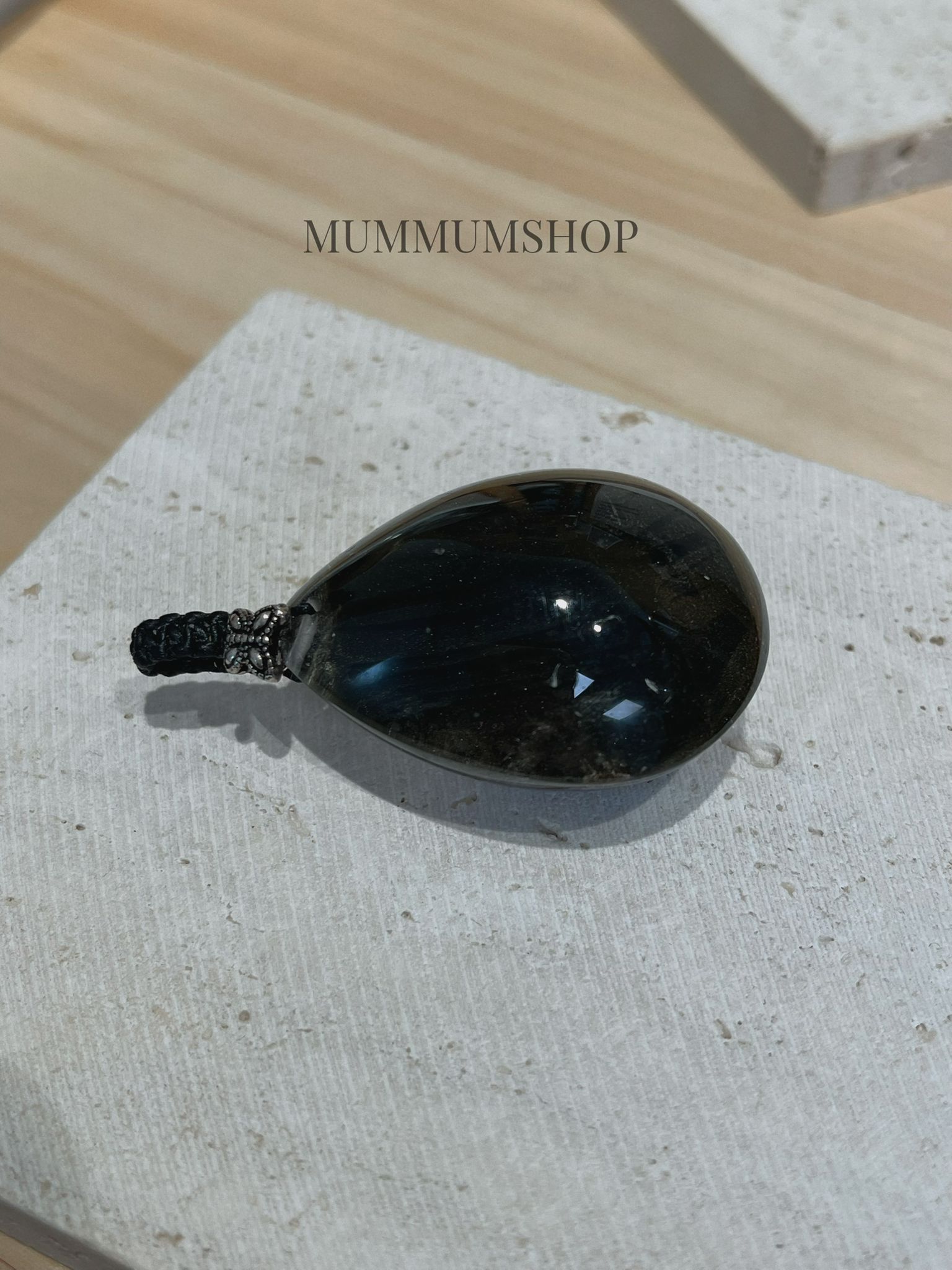 SL13293/黑曜石水滴形吊墜