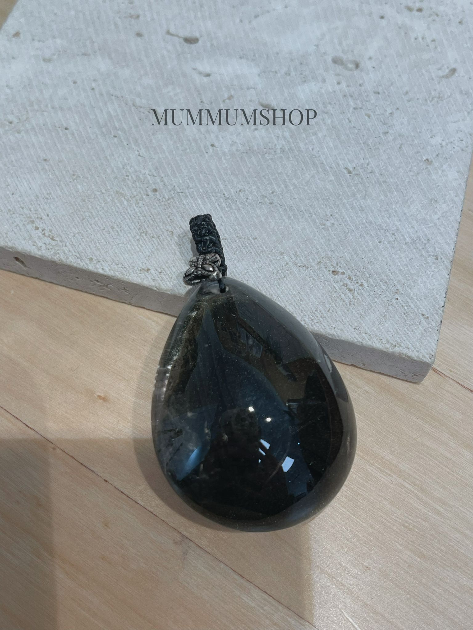 SL13293/黑曜石水滴形吊墜