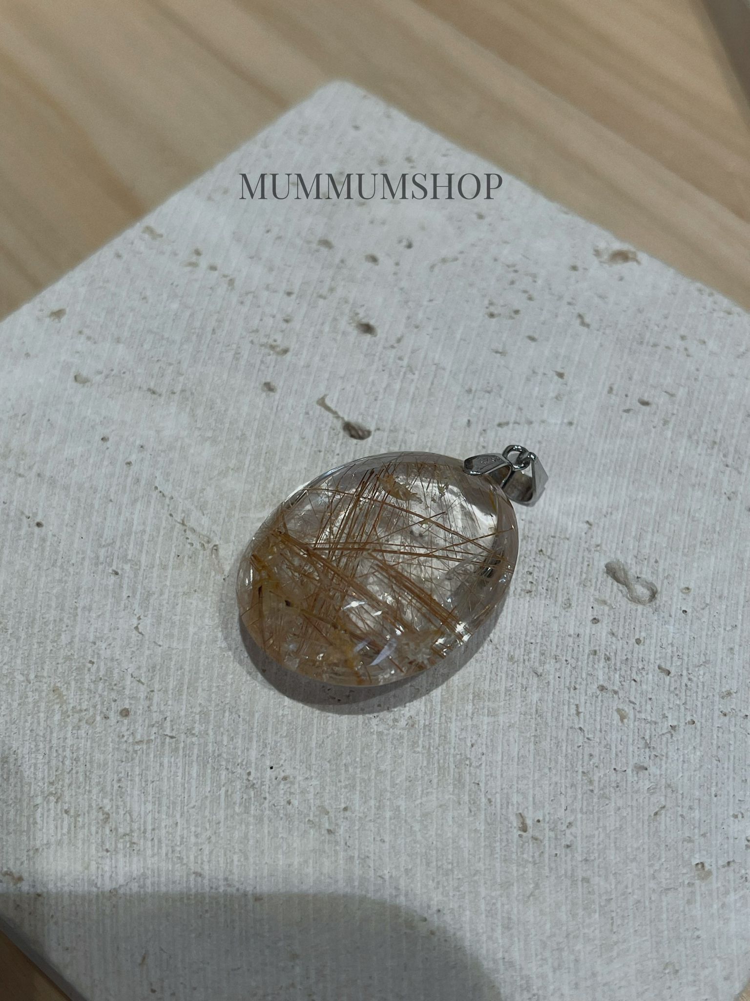 SL13295/天然水晶水滴形吊墜