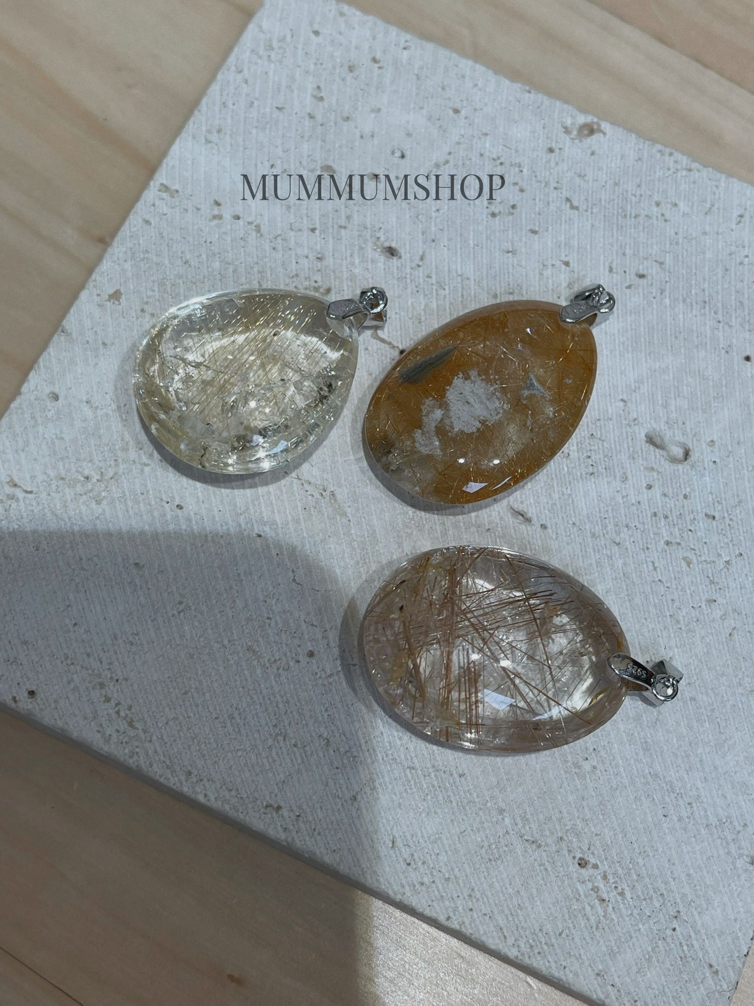 SL13295/天然水晶水滴形吊墜