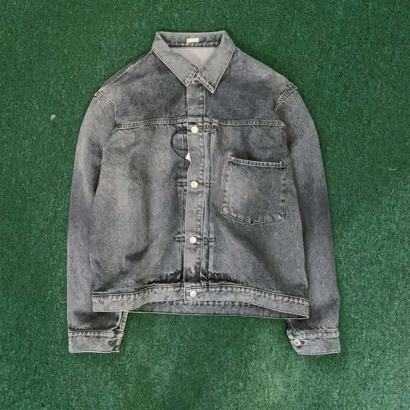 A.PRESSE 2026 VINTAGE GRAY DENIM JACKET (26SAP-01-44) - SIZE 48