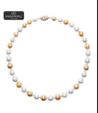 CF9154  天使之泪 S925银 海水珍珠南洋金珠 澳白项链  TSJ841