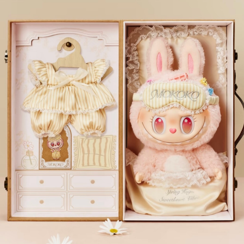 POP MART LABUBU MOKOKO THE MONSTERS 醒醒春日系列 搪膠毛絨公仔禮盒