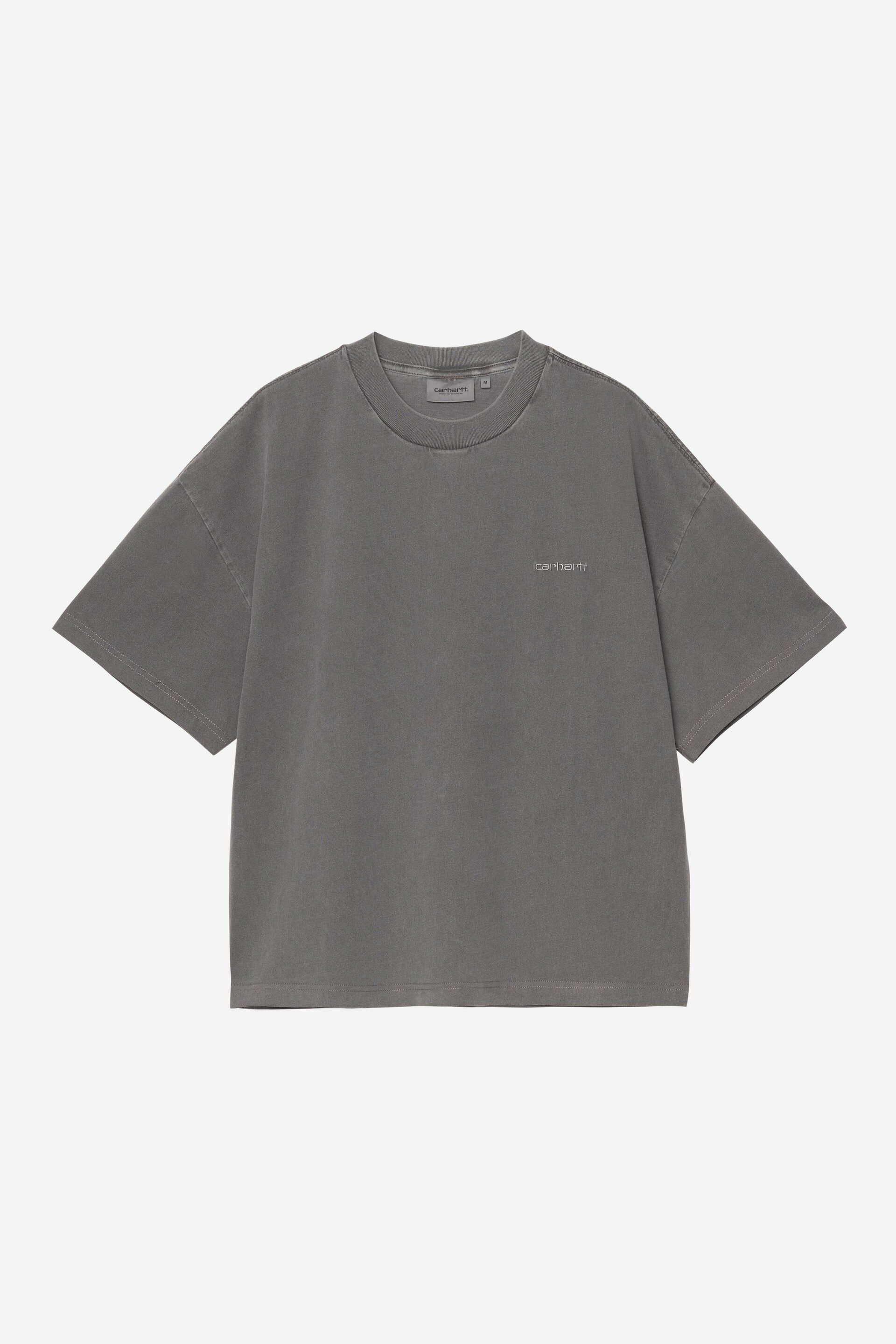 CARHARTT WIP S/S BENTON T-SHIRT 刺繡標誌 寬鬆版 染色工藝 灰色-I036599