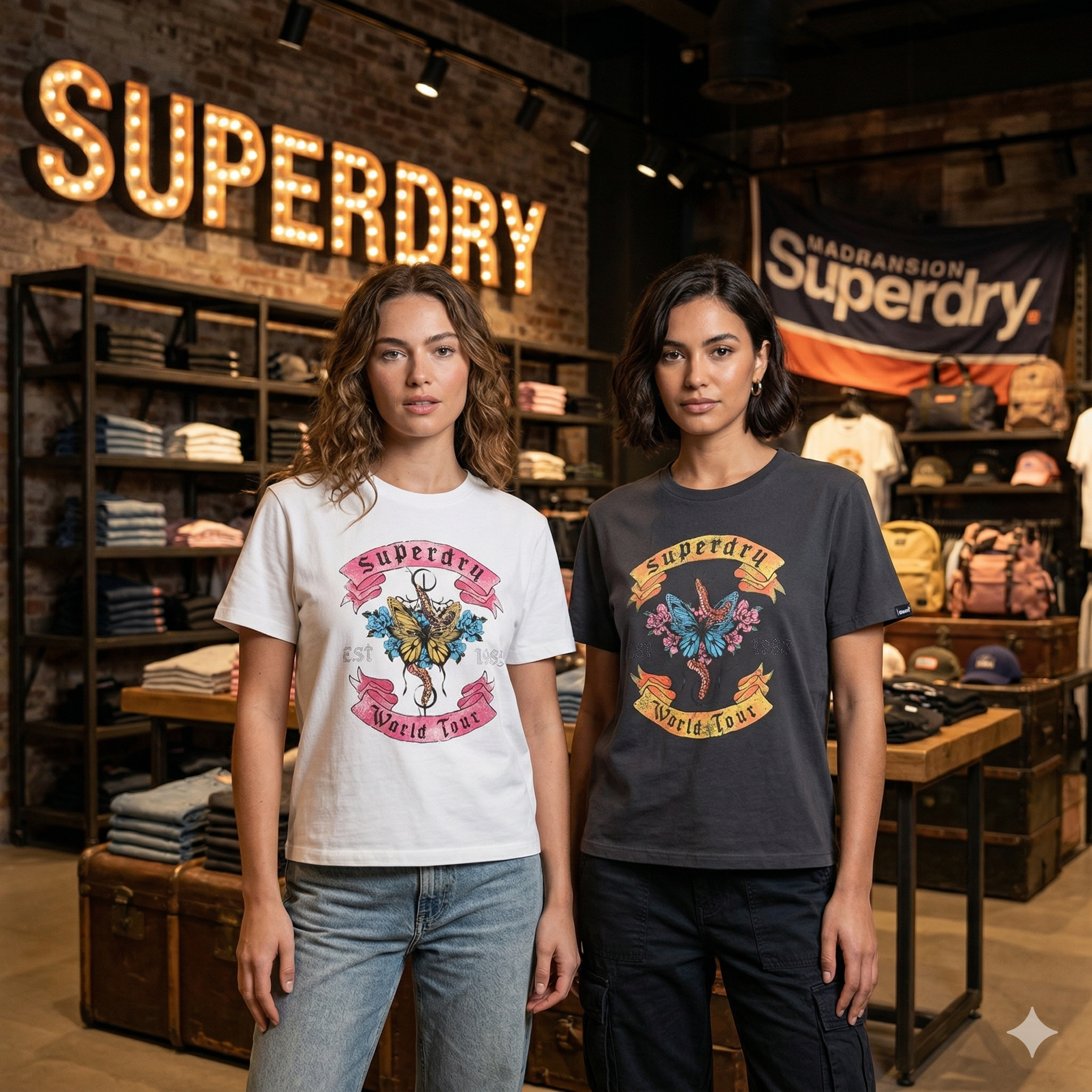 【直播】Superdry LX041032 TATTOO 女裝短袖上衣(SDFISCP61)
