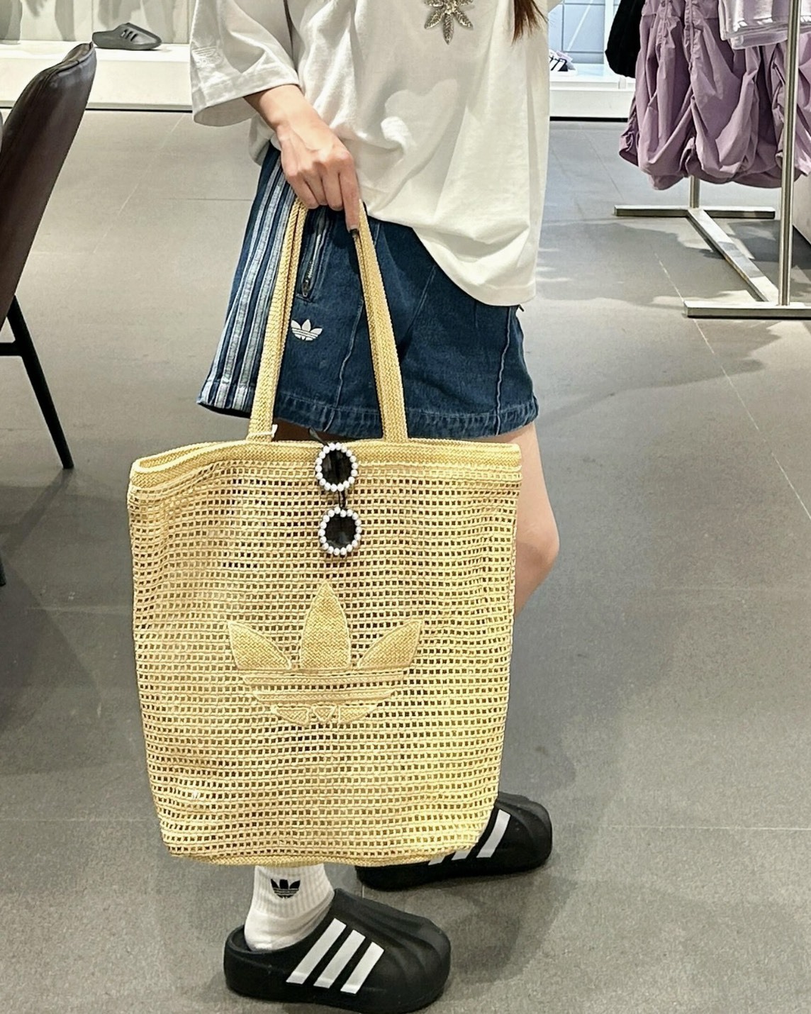 ADIDAS ORIGINALS KNITTING 經典LOGO 編織包 托特包