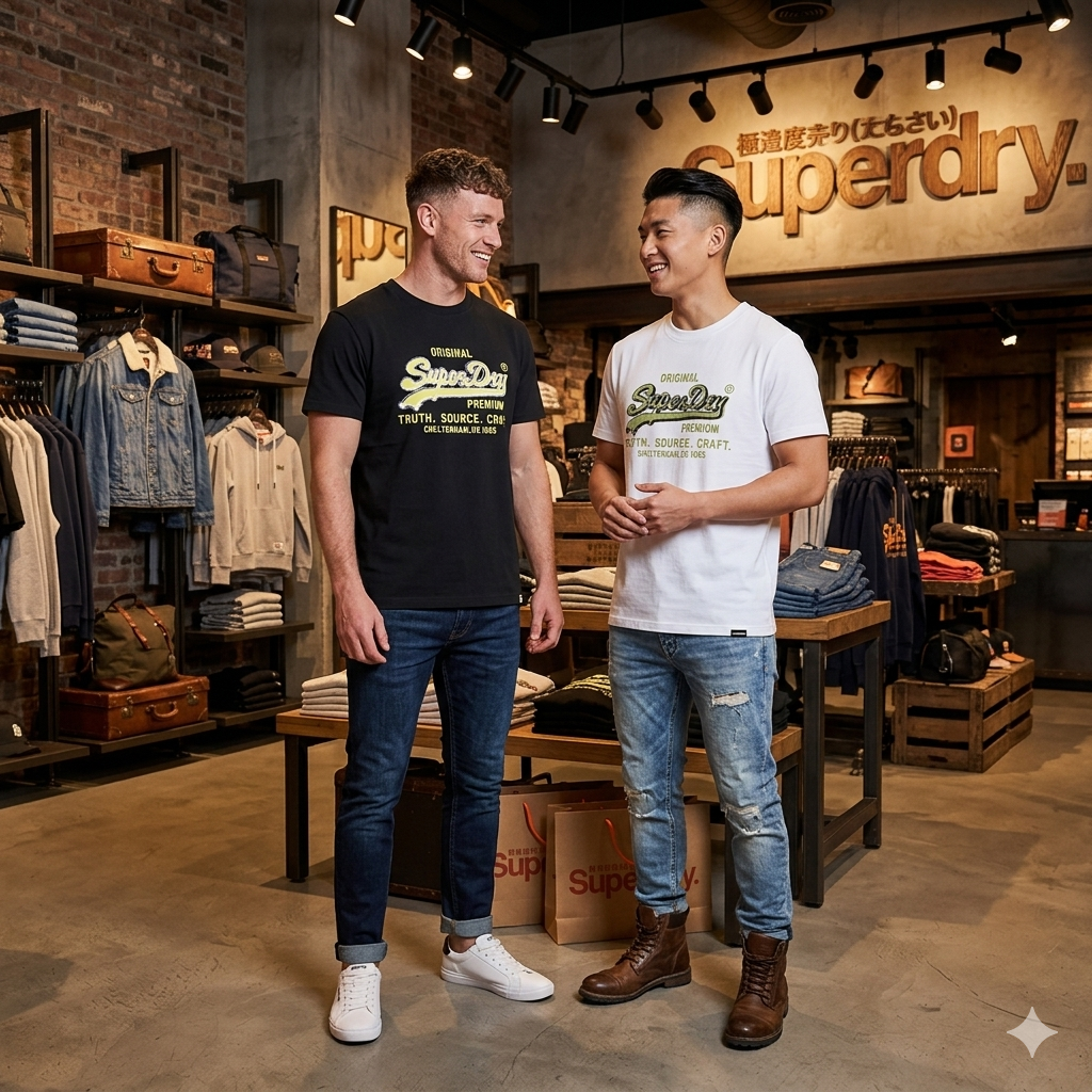 【直播】Superdry LX041055 SPRAYED VINTAGE LOGO 短袖上衣(SDUISCP91)